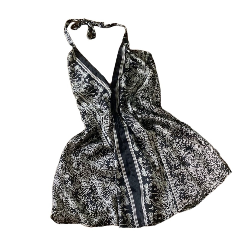 Charlotte Russe halter tie babydoll tank